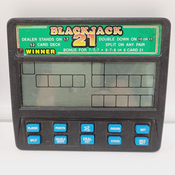 VTG Radica/Radio Shack Black Jack 21 Handheld Electronic games, Tested Lot of 2 - Picture 3 of 8